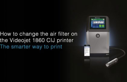 How to change the air filter on the Videojet 1860 CIJ printer
